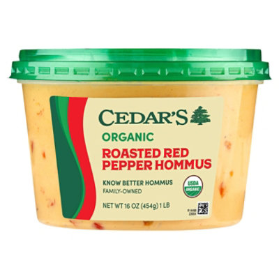 Cedars Organic Red Pepper Hummus - 16 Oz - Image 3