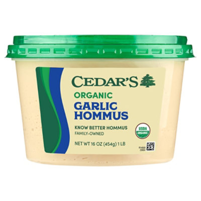 Cedars Organic Garlic Hummus - 16 Oz - Image 3