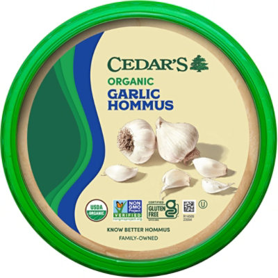 Cedars Organic Garlic Hummus - 16 Oz - Image 2