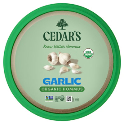 Cedars Organic Garlic Hommus - 8 Oz - Image 1