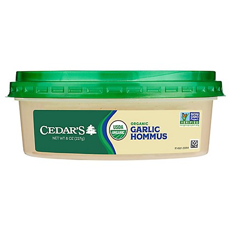 Cedars Organic Garlic Hommus - 8 Oz