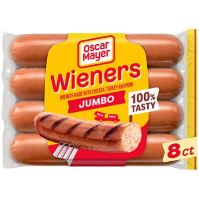 Oscar Mayer Uncured Jumbo Wieners Hot Dogs Pack - 8 Count - Image 1