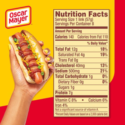 Oscar Mayer Uncured Jumbo Wieners Hot Dogs Pack - 8 Count - Image 7