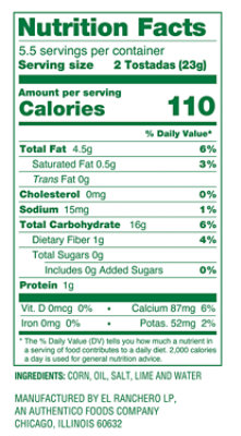 El Ranchero Regular Authentic Tostadas - 4 Oz - Image 2