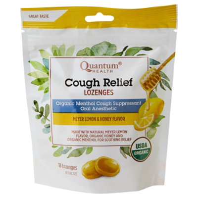 Quantum Lozenge Cough Lemon Honey - 18 Count