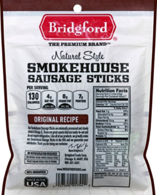 Bridgford Sausage Sticks Smokehouse Original Recipe - 6 Oz - Image 3