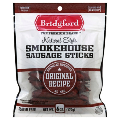 Bridgford Sausage Sticks Smokehouse Original Recipe - 6 Oz - Image 1