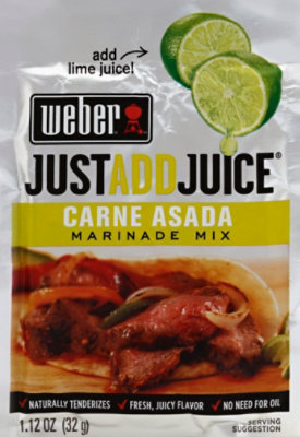 Weber Just Add Juice Carne Asada Marinade Mix - 1.12 Oz - Image 2