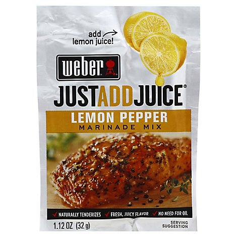 Weber Justaddjuice Lemon Pepper Marinade - 1.12 Oz