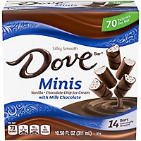 Dove Minis Vanilla And Chocolate Chip Ice Cream Bars With Milk Chocolate - 14 Count - Image 1