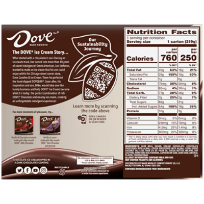 Dove Chocolate Ice Cream Bars With Dark Chocolate - 3-8.67 Fl. Oz. - Image 7