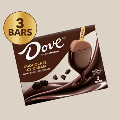 DOVE Chocolate Ice Cream Bars Coated With Dark Chocolate Dessert - 3 Count - Image 3