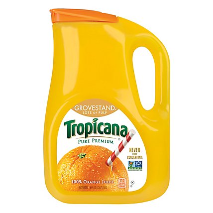 Tropicana Juice Orange Pure Premium Grovestand With Pulp Chilled - 89 Fl. Oz. - Image 1