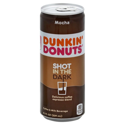 Dunkin Donuts Iced Coffee Beverage Espresso Shot In The Dark Mocha - 8.1 Fl. Oz.