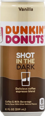 Dunkin Donuts Iced Coffee Beverage Espresso Shot In The Dark Vanilla - 8.1 Fl. Oz. - Image 2