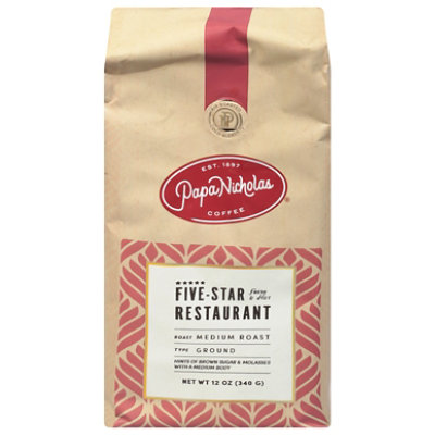 Papanicholas Five Star Restaurant Blend Ground Coffee - 12 Oz - Image 2