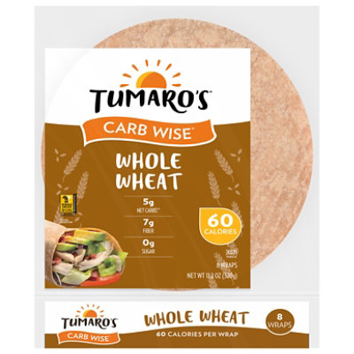 Tumaros Wrap Low Carb Whl Wht - 8Count - Image 2