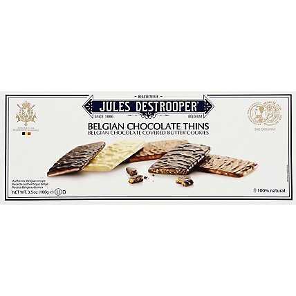 Jules Destrooper Cookies Butter Belgian Chocolate Covered - 3.5 Oz - Image 2