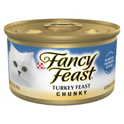 Fancy Feast Cat Food Wet Turkey Chunky - 3 Oz - Image 1