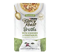 Fancy Feast Cat Food Wet Broths Chicken & Vegetables Classic - 1.4 Oz