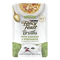 Fancy Feast Cat Food Wet Broths Chicken & Vegetables Classic - 1.4 Oz - Image 1