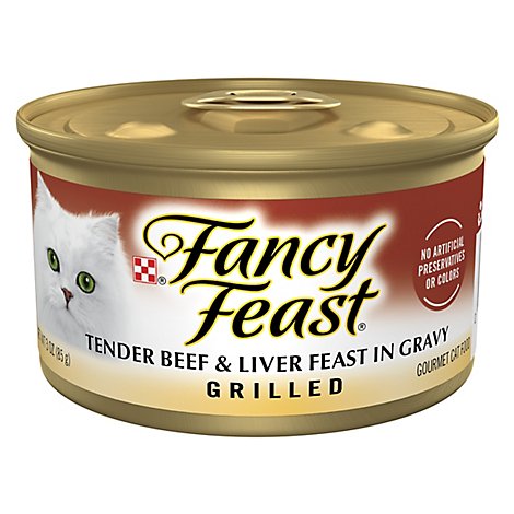 Fancy Feast Cat Food Wet Grilled Beef & Liver - 3 Oz