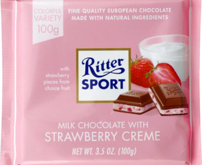 Ritter Chocolate Strawberry Bar - 3.5 Oz - Image 2