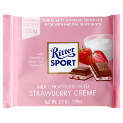 Ritter Chocolate Strawberry Bar - 3.5 Oz - Image 1