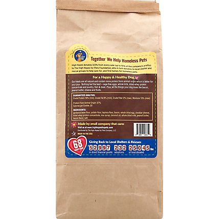 High Hopes Dog Treats All Natural Baked Cookies with Bacon Egg Cheese Bag - 10 Oz - Image 5