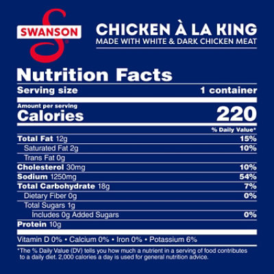 Swanson Chicken a la King - 10.5 Oz - Image 4