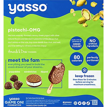 Yasso Frozen Greek Yogurt Bars Pistachio Brittle - 4-3.5 Fl. Oz. - Image 6