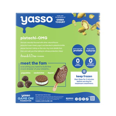 Yasso Frozen Greek Yogurt Bars Pistachio Brittle - 4-3.5 Fl. Oz. - Image 6