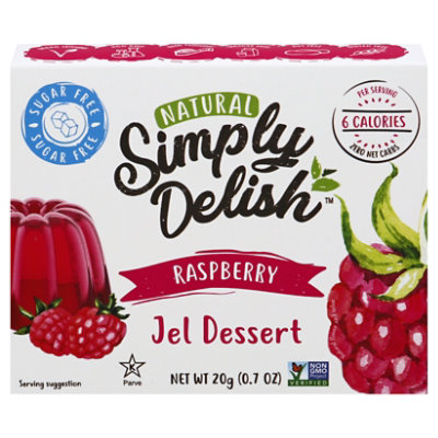 Simply Delish Natural Raspberry Jel Dessert - 0.7 Oz - Image 3