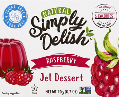 Simply Delish Natural Raspberry Jel Dessert - 0.7 Oz - Image 2