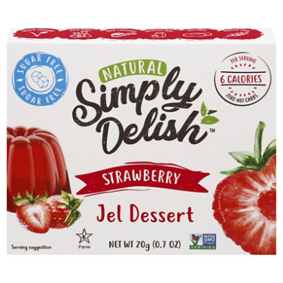 Simply Delish Natural Strawberry Jel Dessert - 0.7 Oz - Image 3