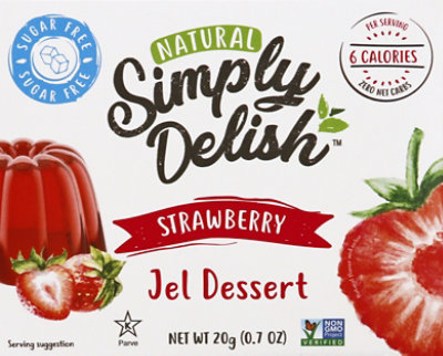 Simply Delish Natural Strawberry Jel Dessert - 0.7 Oz - Image 2