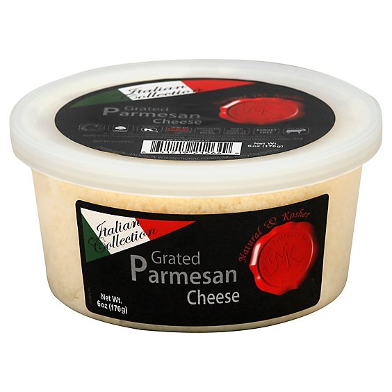 Italian Collection Natural & Kosher Grated Parmesan Cheese - 6 Oz