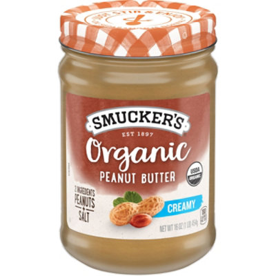 Smuckers Organic Creamy Peanut Butter 16oz - 16 Oz - Image 1