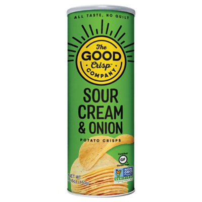 The Good Crisp Company Sour Cream And Onion Potato Crisps, 6 Oz - 6 Oz