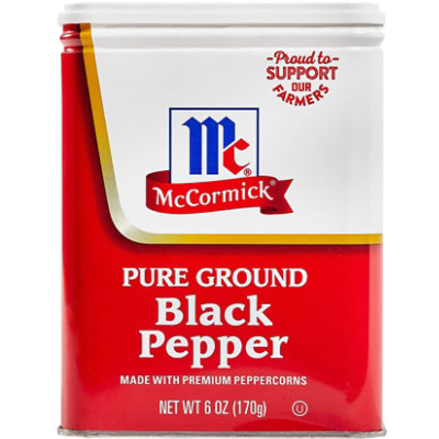 McCormick Pure Ground Black Pepper - 6 Oz