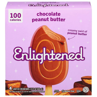 Enlightened Ice Cream Bars Light Chocolate Peanut Butter - 4-3.75 Fl. Oz. - Image 3
