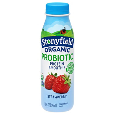 Stonyfield Organic Probiotic Protein Smoothie Strawberry - 10 Oz - Image 2