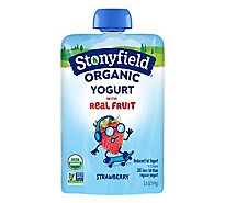 Stonyfield Organic Kids Strawberry Lowfat Yogurt Pouches - 3.5 Oz
