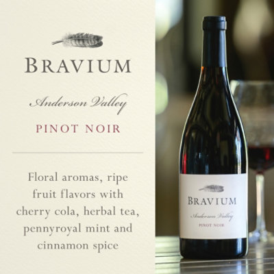 Bravium Anderson Valley Pinot Noir Wine Bottle - 750 Ml - Image 2