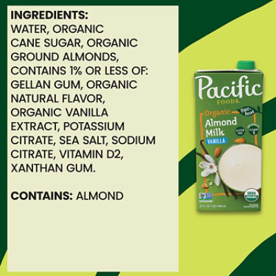 Pacific Foods Organic Vanilla Almond Milk - 32 Fl. Oz. - Image 5