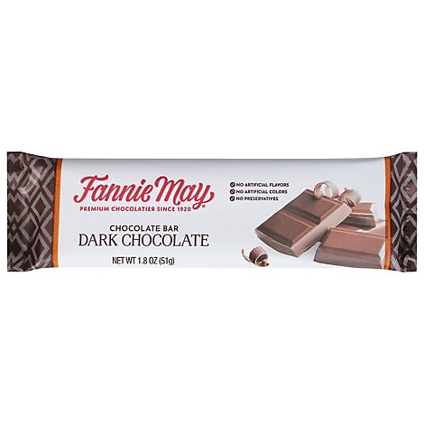 Fannie May Dark Chocolate Bar - 1.8 Oz