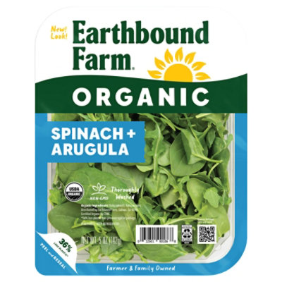 Earthbound Farm Organic Spinach + Arugula Tray - 5 Oz