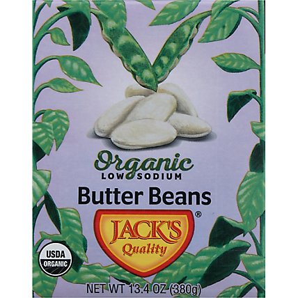 Jacks Quality Low Sodium Organic Butter Beans - 13.4 Oz - Image 2