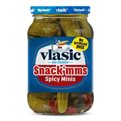 Vlasic Snackmms Keto Friendly Kosher Spicy Minis Pickles - 16 Fl