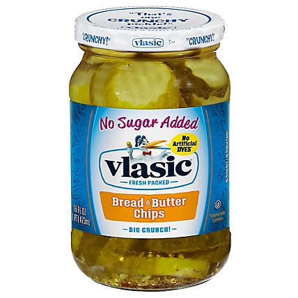 Vlasic No Sugar Added Bread And Butter Pickle Chips Jar - 16 Fl. Oz. - Image 2